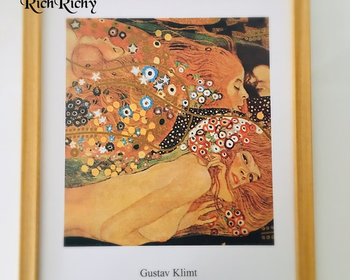 SALE♡クリムト ポスターのオリジナル額装 「水蛇Ⅱ」 絵画