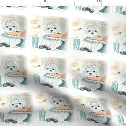 可愛いマルチーズパネル生地　ハンドメイド　ポーチ 可愛いマルチーズパネル生地 ハンドメイド ポーチ