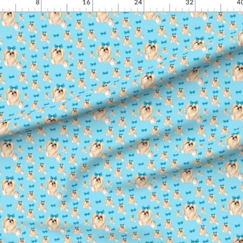 New 輸入生地 シーズー 犬柄 生地 生地 richrichy 通販 8475758