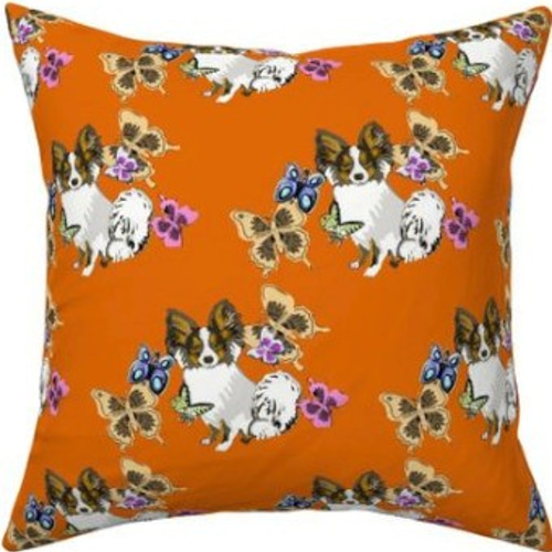 New 犬 犬柄 パピヨンの可愛すぎるデザイン 輸入生地 生地 パピヨン