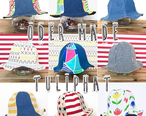 耳付きチューリップハット　オーダー　ハンドメイド 1_b2c910aab641d8f990c1bb680f20