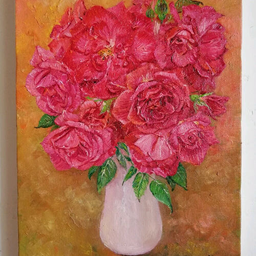 薔薇の花束《油彩原画》 絵画 kei 通販 12947161｜Creema(クリーマ)