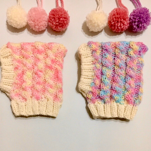 新作♪ わた菓子 モヘア □ 犬用 ニット帽 □ 帽子 ポンポン帽子