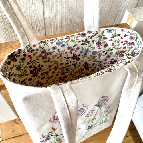 バラ刺繍のトートバッグ トートバッグ bean 通販 9458160 バラ刺繍のトートバッグ トートバッグ bean 通販 9458160