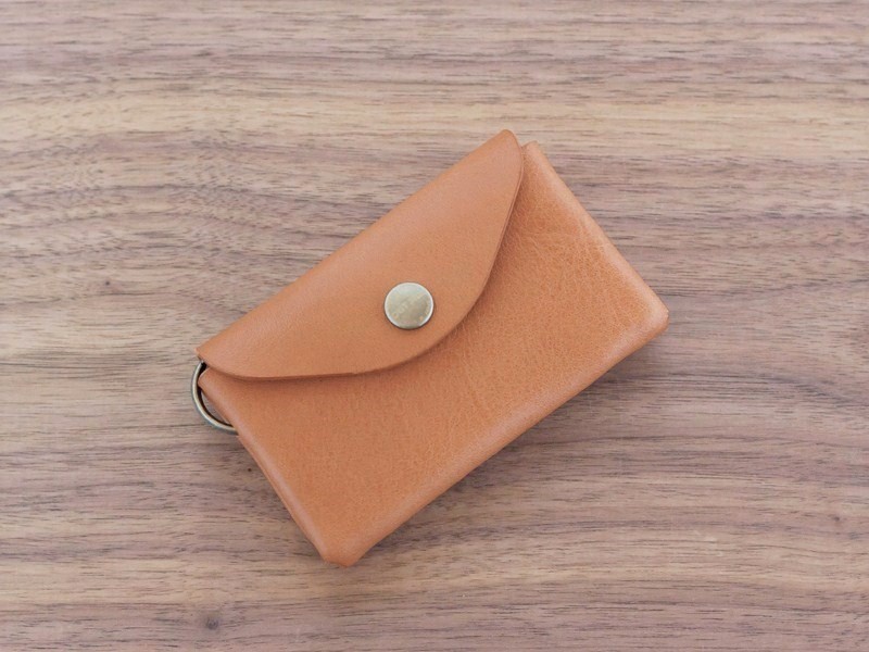 イタリア製牛革のスマートキーケース ／ ナチュラル※受注製作
