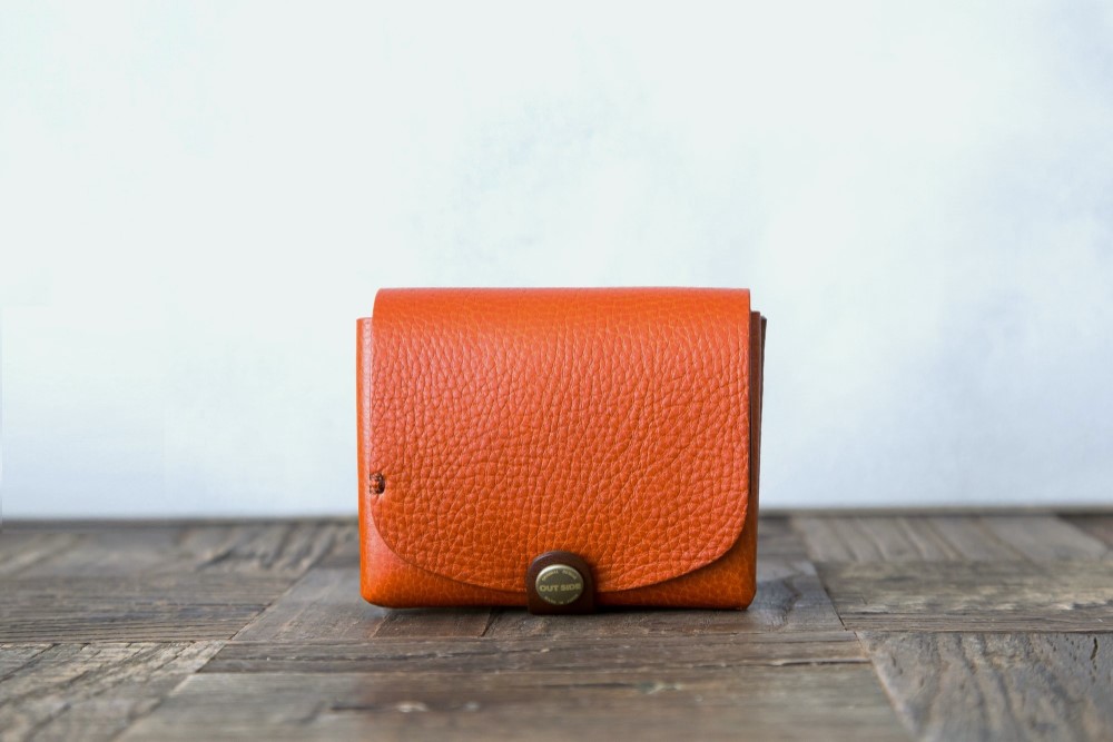 イタリア製牛革の二つ折り財布2 / ライトブラウン / ダークブラウン※受注製作 11,644円