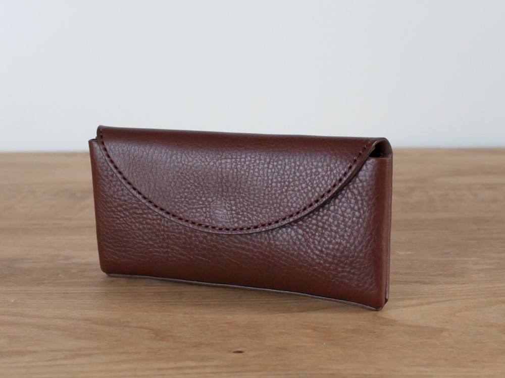 イタリア製牛革のコンパクトな長財布2 / ダークブラウン※受注製作
