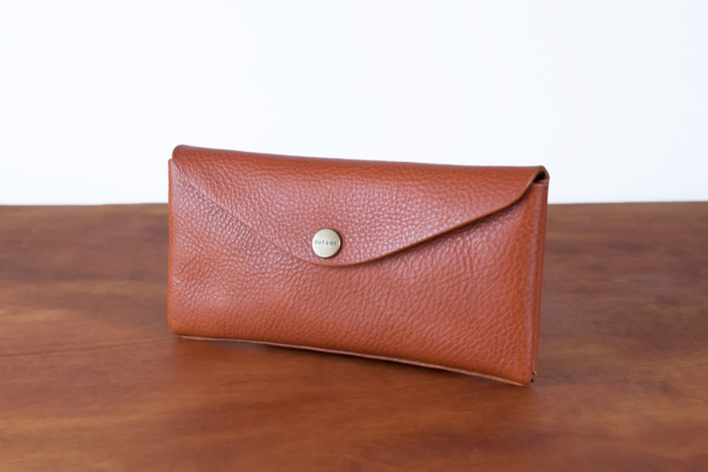 イタリア製牛革のコンパクトな長財布3 / ライトブラウン　※受注製作