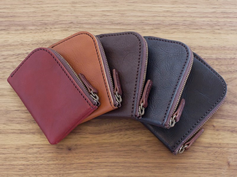 日本製タンニンなめし革のミニ財布 ／ 4色