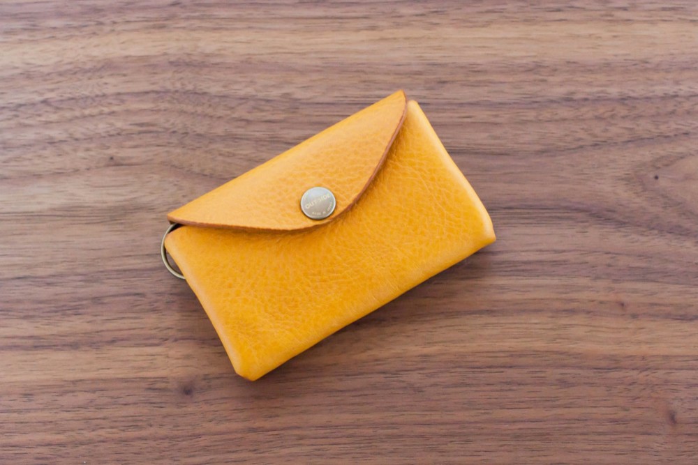 イタリア製牛革のスマートキーケース ／ イエロー※受注製作