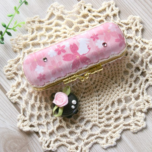 印鑑ケース<小物入れ> 桜うさぎ がま口 Tsukioto 瀬名 通販｜Creema  