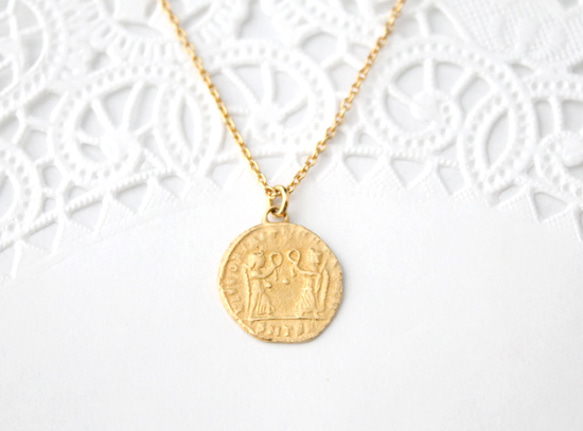 coin necklace H (gold plating)【受注生産】 1枚目の画像