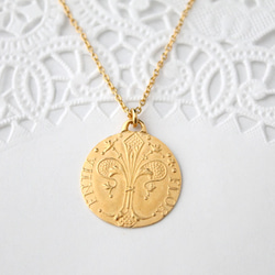 coin necklace K (gold plating) 【受注生産】 1枚目の画像