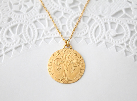 coin necklace K (gold plating) 【受注生産】 1枚目の画像