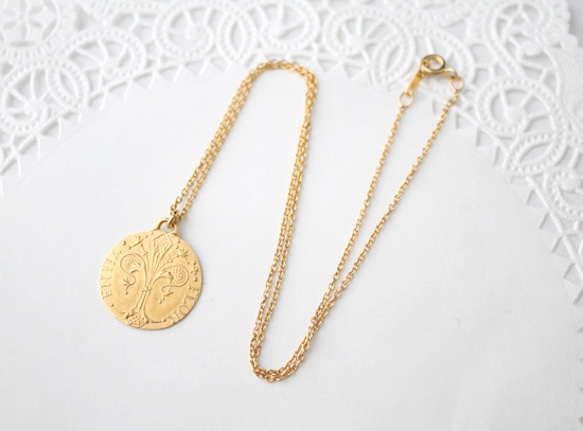 coin necklace K (gold plating) 【受注生産】 3枚目の画像