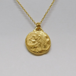 Zeus 輪廓硬幣項鍊 [雙面] K24 純金鍍金 第3張的照片