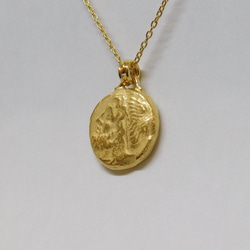 Zeus 輪廓硬幣項鍊 [雙面] K24 純金鍍金 第4張的照片