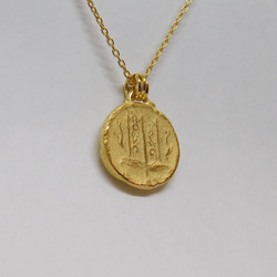 Zeus 輪廓硬幣項鍊 [雙面] K24 純金鍍金 第7張的照片
