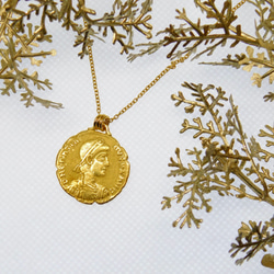 宙斯與亞歷山大硬幣項鍊（雙面型）K24純金電鍍 第8張的照片