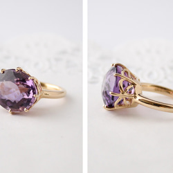 amethyst ring/ gold plating 2枚目の画像