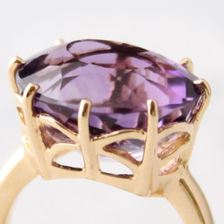 amethyst ring/ gold plating 第4張的照片