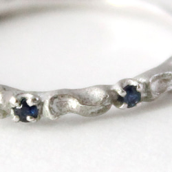 lace ＆ Sapphire ring (rhodium plating) 第6張的照片
