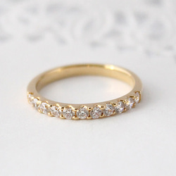 Half eternity CZ ring B (gold  plating)【受注製作】 1枚目の画像