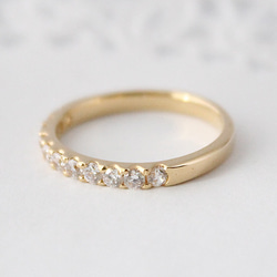 Half eternity CZ ring B (gold  plating)【受注製作】 2枚目の画像