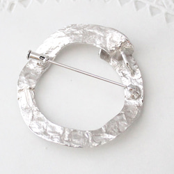 Circle brooch (rhodium plating) 2枚目の画像