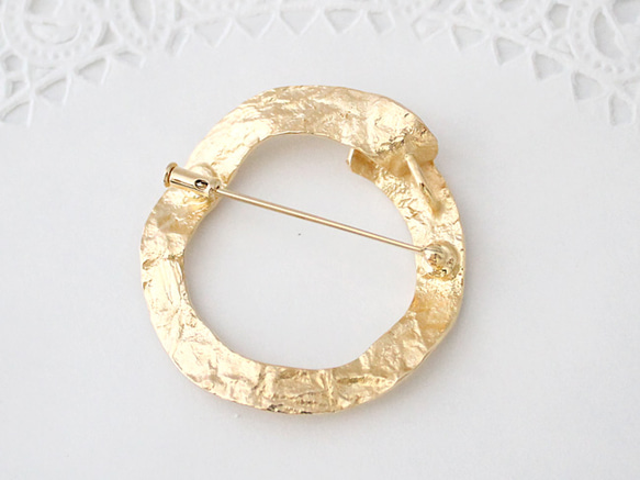 Circle brooch (gold plating) 第2張的照片