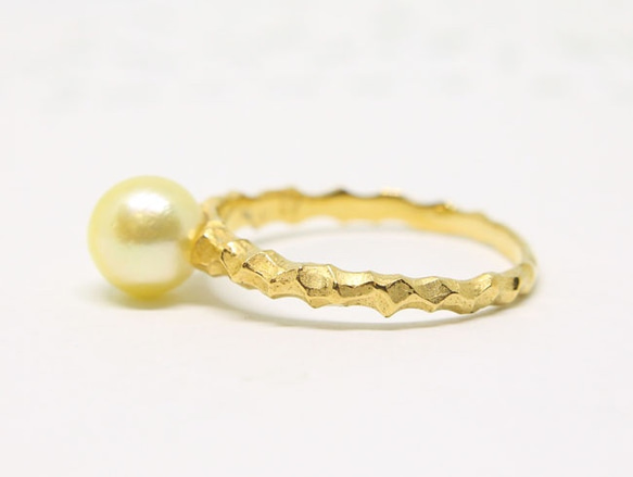 pearl ring (gold plating) 第2張的照片