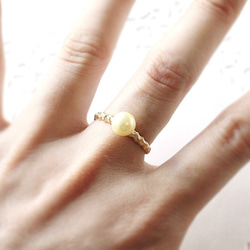 pearl ring (gold plating) 第5張的照片