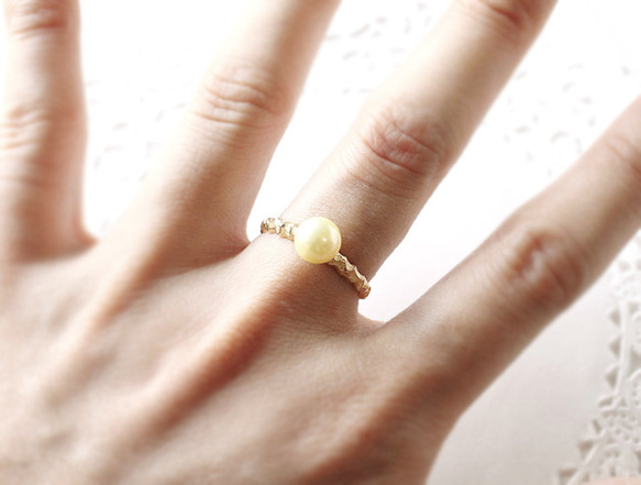pearl ring (gold plating) 第5張的照片