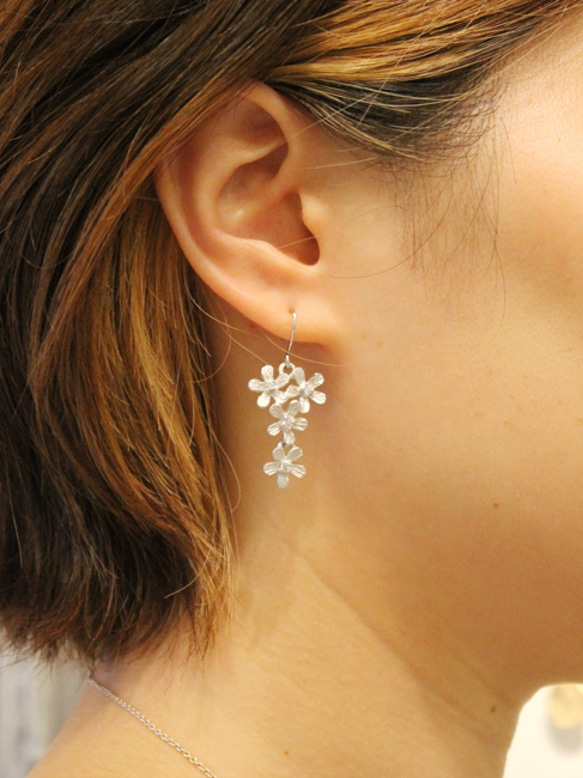 Petit fluer pierce (four/gold plating) 第3張的照片