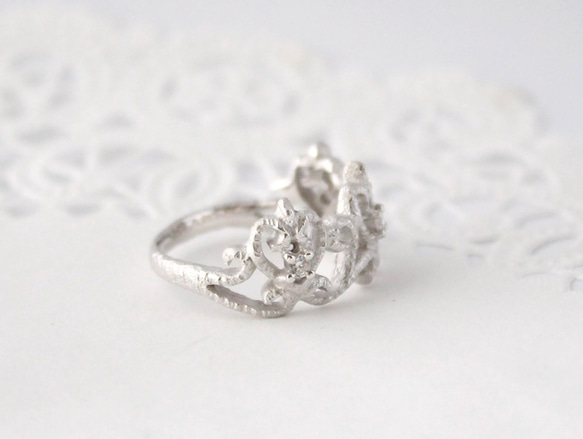 crown ring (rhodium plating) 第2張的照片