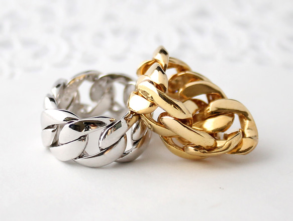 Chain ring  (gold plating)【受注制作】 3枚目の画像