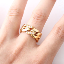Chain ring  (gold plating)【受注制作】 4枚目の画像