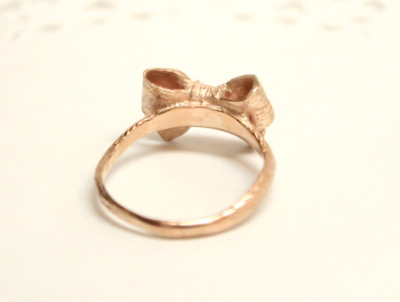 Ribbon ring  (pinkgold plating) 4枚目の画像