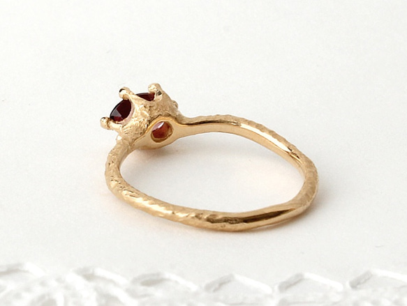 Wave ring /Tourmaline (gold plating) 3枚目の画像