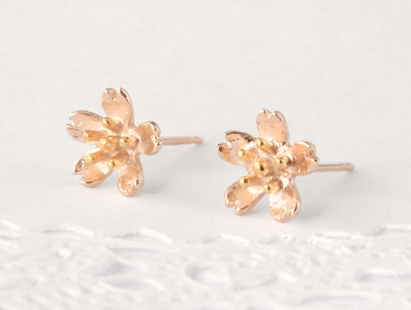 sakura pierce  (pinkgold plating＆gold plating) 1枚目の画像