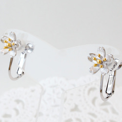 sakura earring (rhodium＆gold plating)【訂製】 第1張的照片