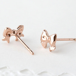 Ribon pierce (pink gold plating) 第2張的照片