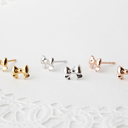 Ribon pierce (pink gold plating) 第4張的照片