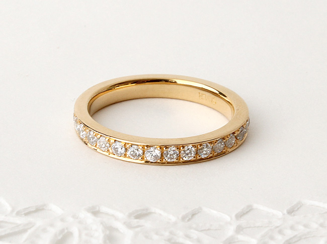 Eternity CZ ring  (gold  plating)
