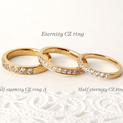 Eternity CZ ring (gold plating) 第3張的照片