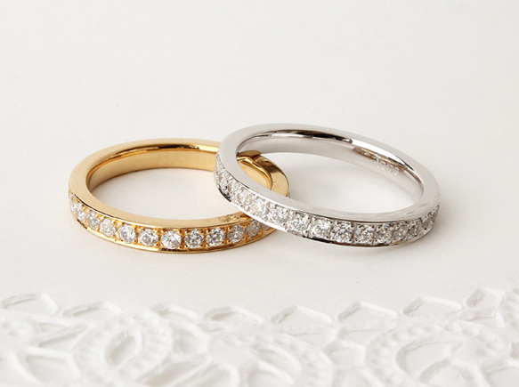 Eternity CZ ring (gold plating) 第4張的照片