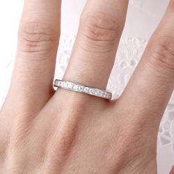 Eternity CZ ring  (rhodium plating) 2枚目の画像