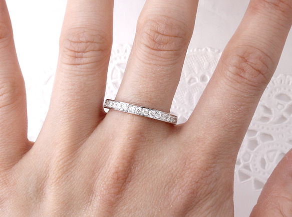 Eternity CZ ring (rhodium plating) 第2張的照片