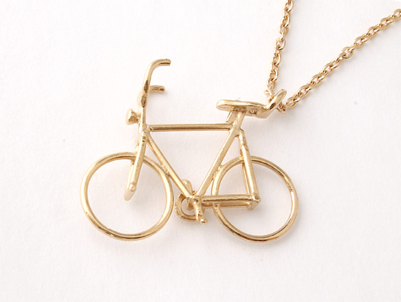 bicycle necklace (gold plating) 第2張的照片