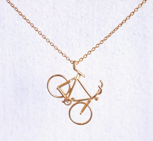 bicycle necklace (gold plating) 第1張的照片
